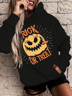 Women's Hoodies Printed Pocket Long Sleeve Casual Hoody