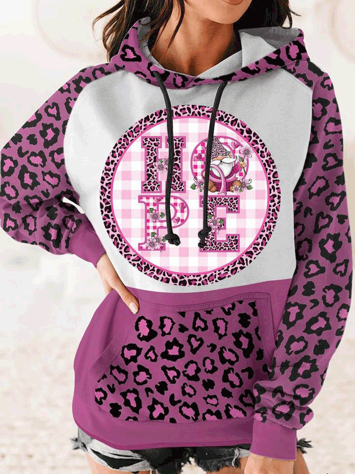 Women's Hoodies Casual Print Pocket Drawstring Hoody