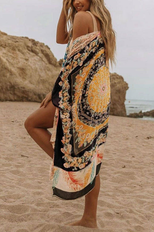 Mix Print Kimono