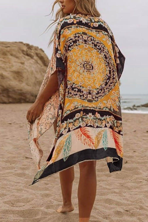 Mix Print Kimono