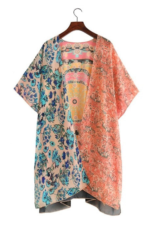 Mix Print Kimono