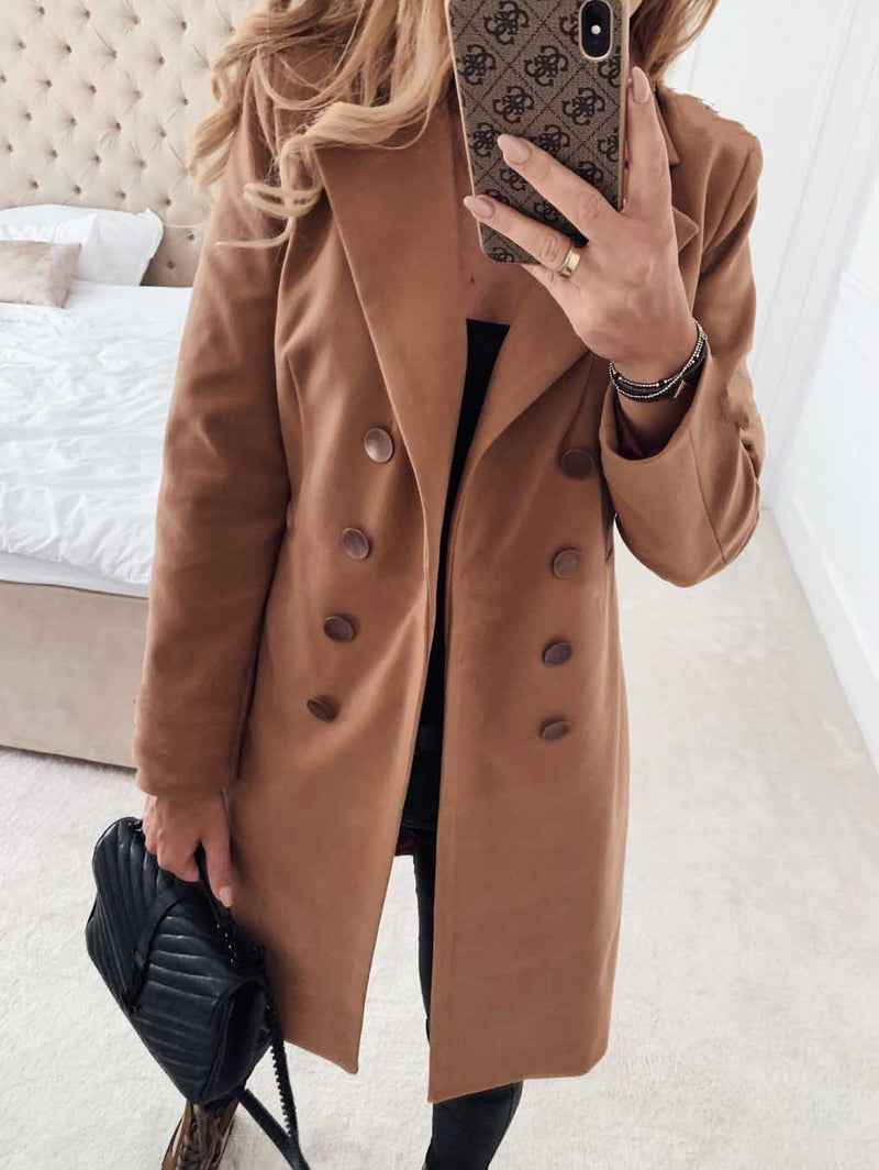 Long Sleeve Double Breasted Coat