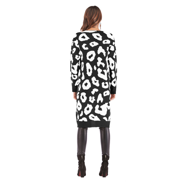 Women's Leopard Print Cardigan Sweater