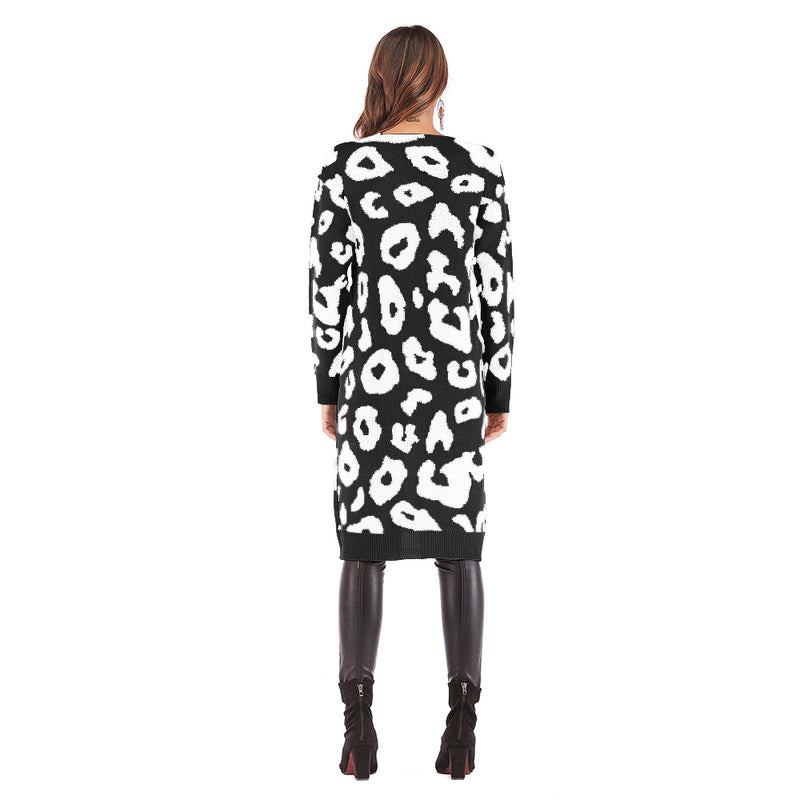 Women's Leopard Print Cardigan Sweater