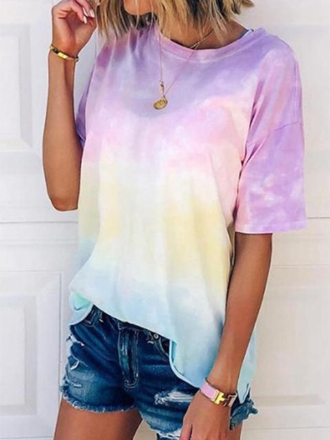 Tie-dye Gradient Rainbow T-shirt