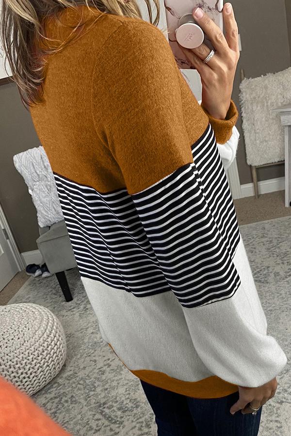 Colorblock Stripy Sweatshirt