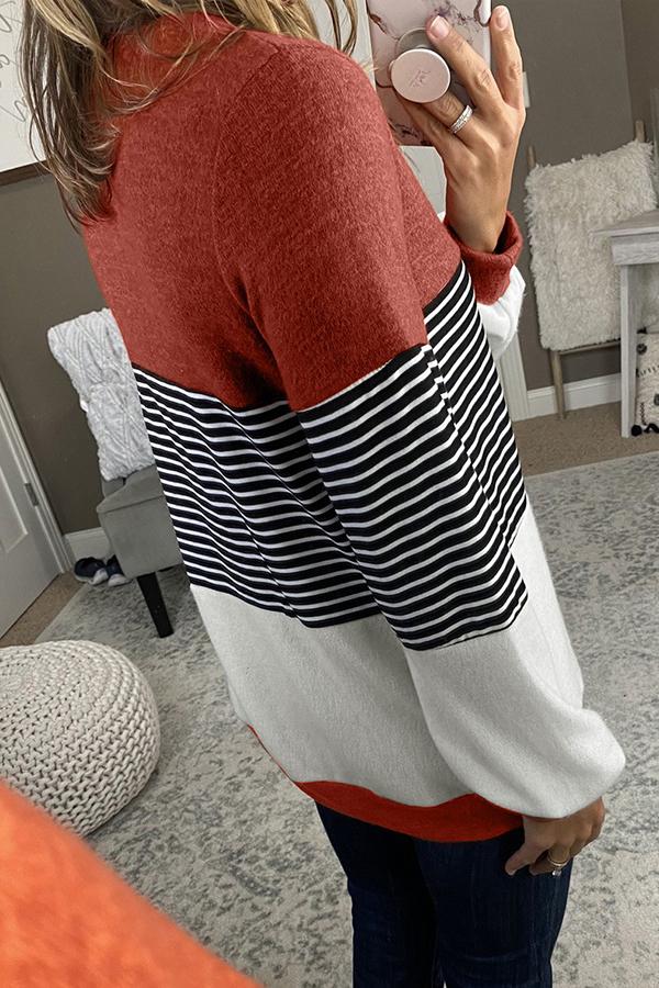 Colorblock Stripy Sweatshirt