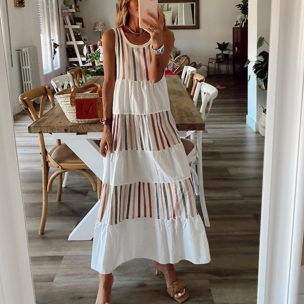 Full of Personality Striped Maxi Dress-