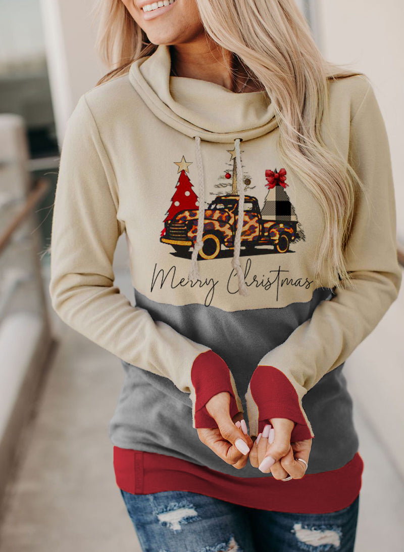Christmas Time Printed Hoodie Sweatshirt