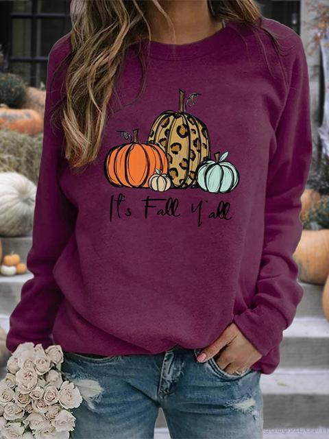 Halloween Pumpkin Print Raglan Sleeve Tops