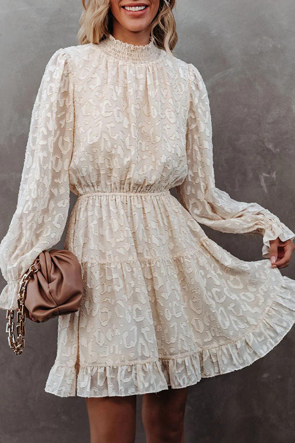 Desired Admired Elastic Waist Textured Mini Dress