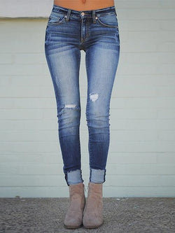 Cuffed Skinny Fit Jeans