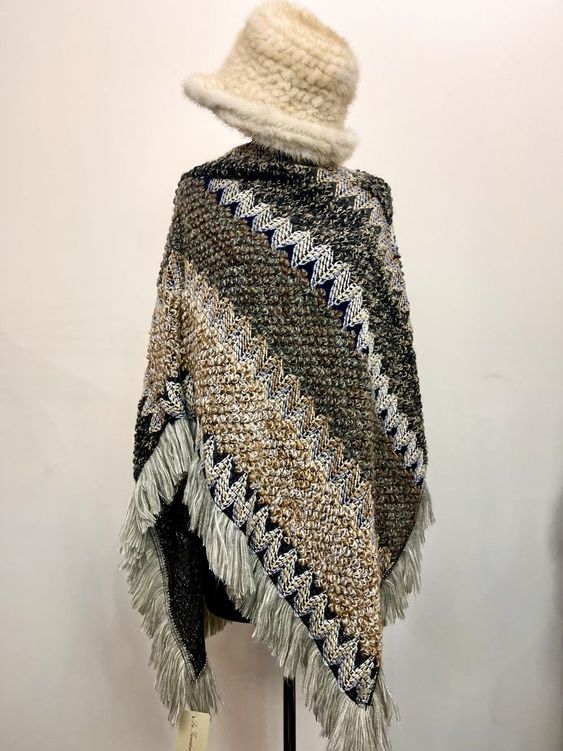 In Your Eyes Ethnic Knit Poncho