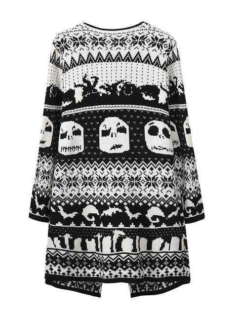 Halloween Skull Knitted Cardigan