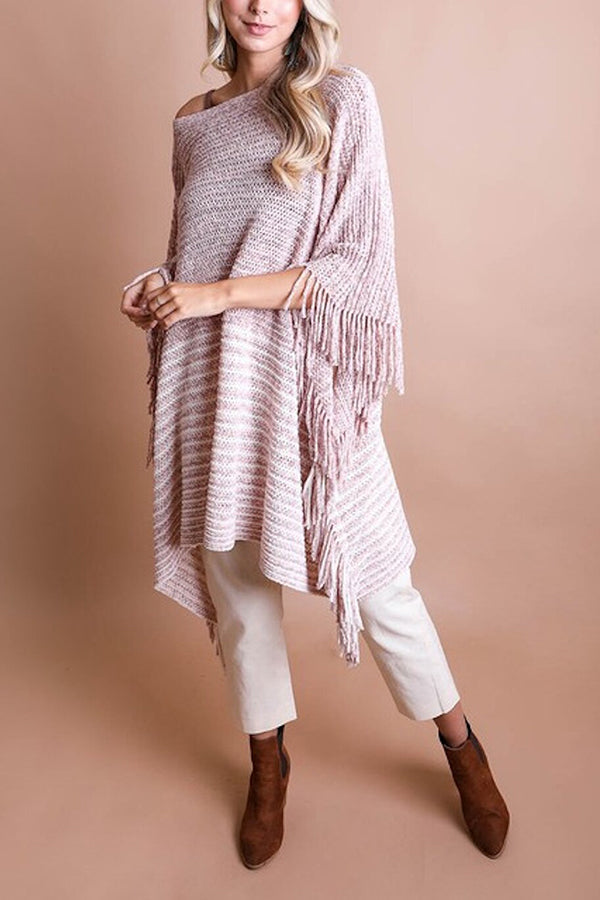 Sweet And Innocent Chenille Poncho Top