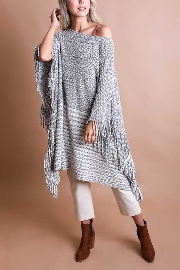 Sweet And Innocent Chenille Poncho Top