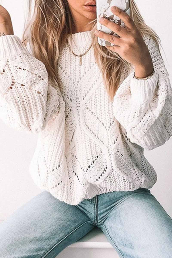 Loose Round Neck Knitted Sweater