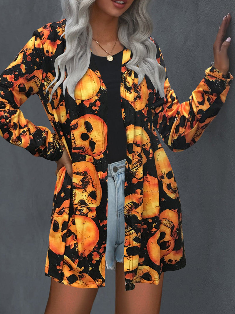 Women's Cardigans Printed Long Sleeve Casual Cardigan