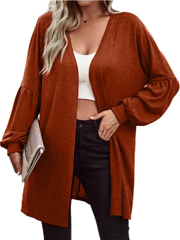 Women's Cardigans Solid Color Fashion Knitting Long Sleeved Cardigan
