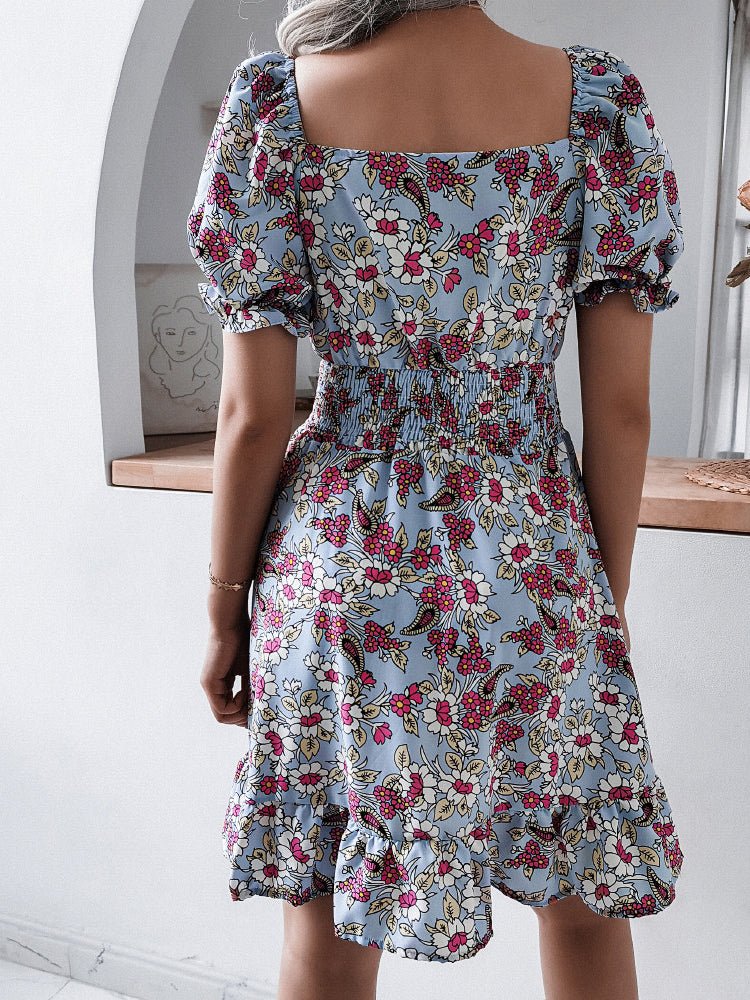 Women's Dresses New Sweet Casual Ruffle Short-Sleeved Mini Dress