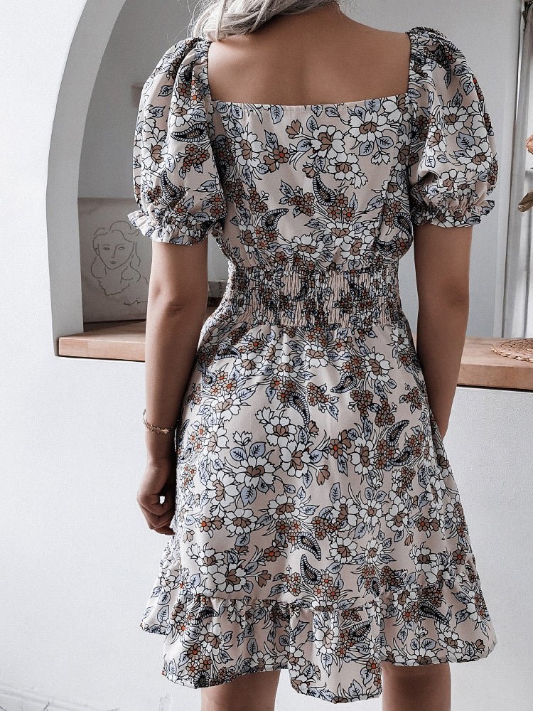 Women's Dresses New Sweet Casual Ruffle Short-Sleeved Mini Dress