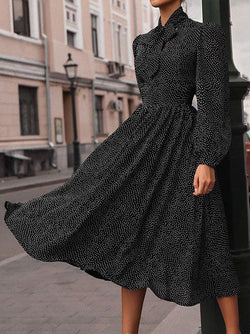 Women's Dresses Polka Dot Print Long Sleeve Dress