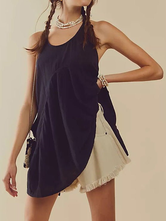 Women's Dresses Solid Pocket Sleeveless Beach Dress