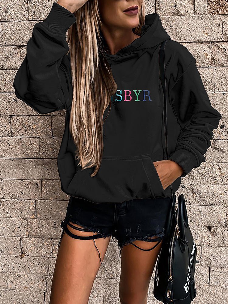 Women's Hoodies Letter Printing Long Sleeve Hoodie