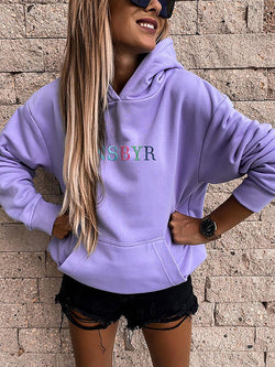 Women's Hoodies Letter Printing Long Sleeve Hoodie