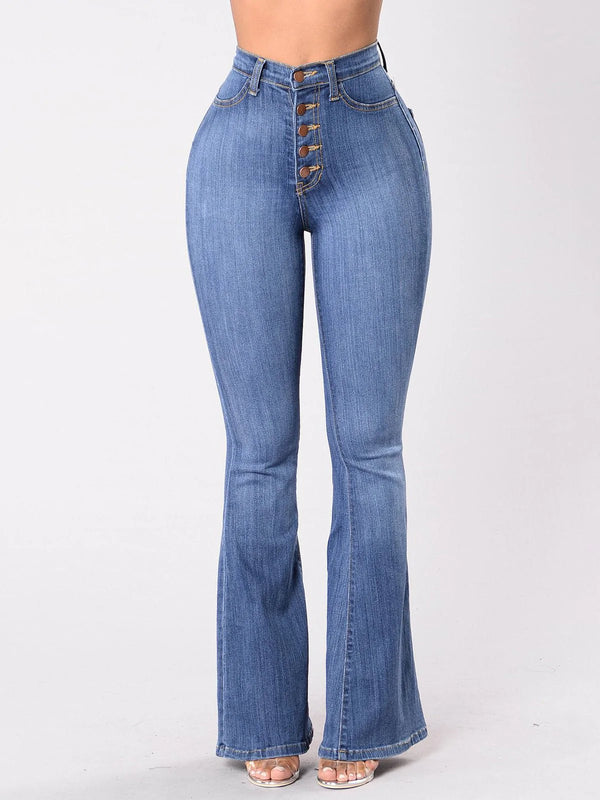 Women's Jeans Slim Fitting High Waist Flare Jeans