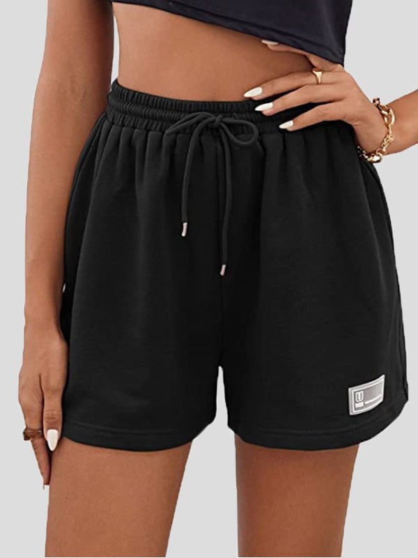 Women's Shorts Sports Knit Elastic Tie Casual Short